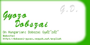 gyozo dobszai business card